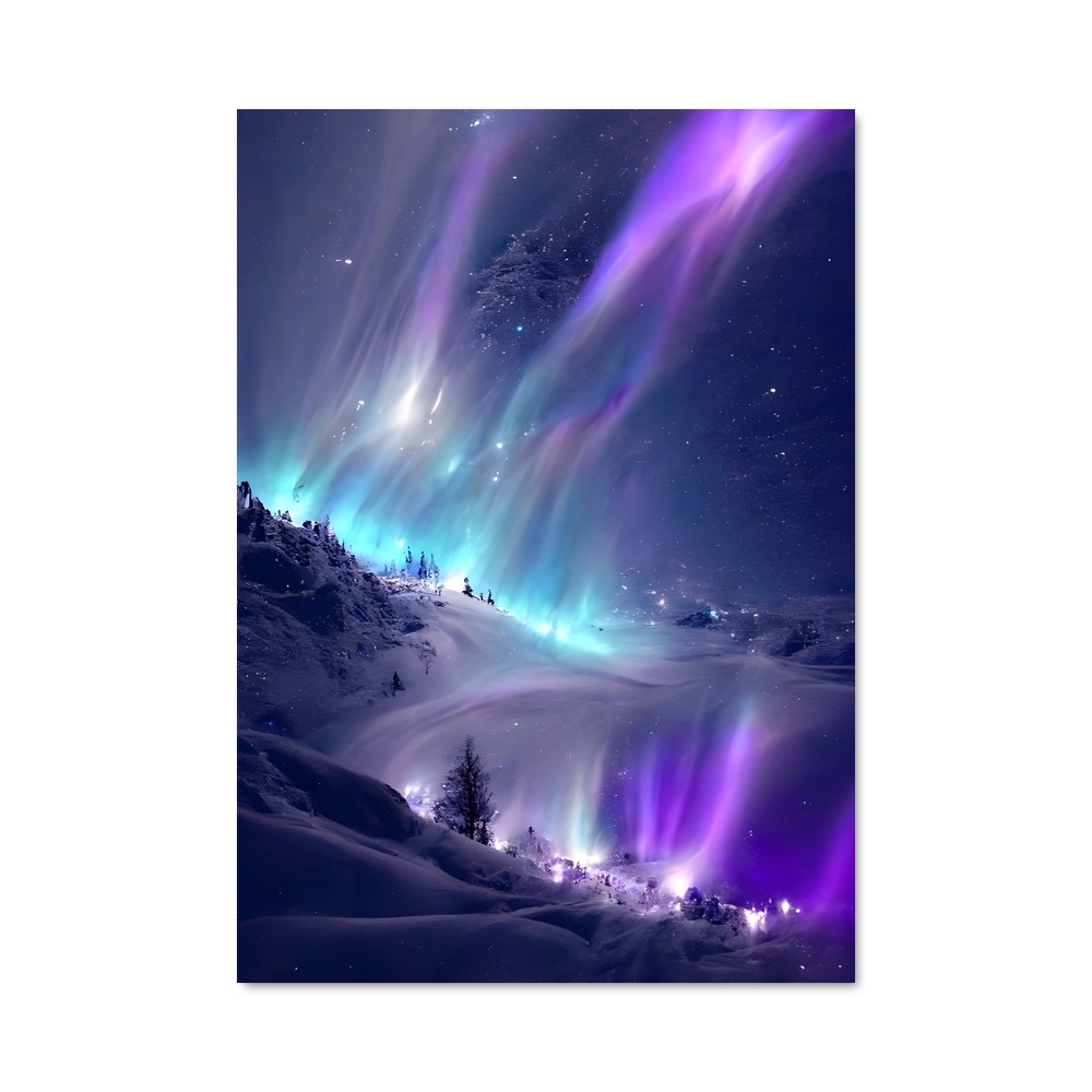 Poster Aurores boréales captivantes – affiche Univers